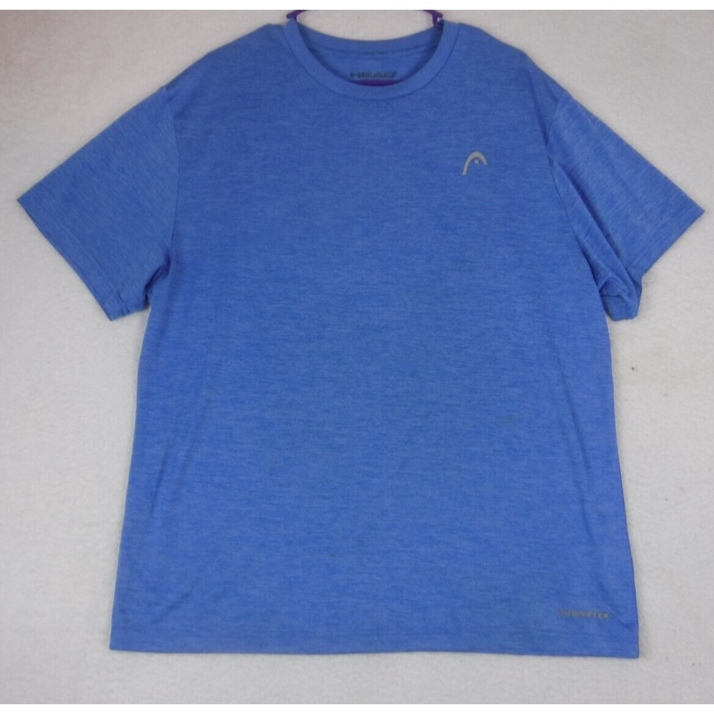 HEAD Hypertek Shirt Adult Large Teal Blue Short Sleeve Logo Pullover Tee Mens